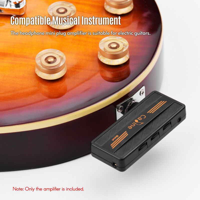 Caline CA-101 Guitar Bộ Khuếch Đại Cho Tai Nghe Chụp Tai Ổ Cắm Mini Khuếch Đại Có Thể Sạc Lại Với Hiệu Ứng Bóp Méo Âm Thanh Cho Điện Guitar
