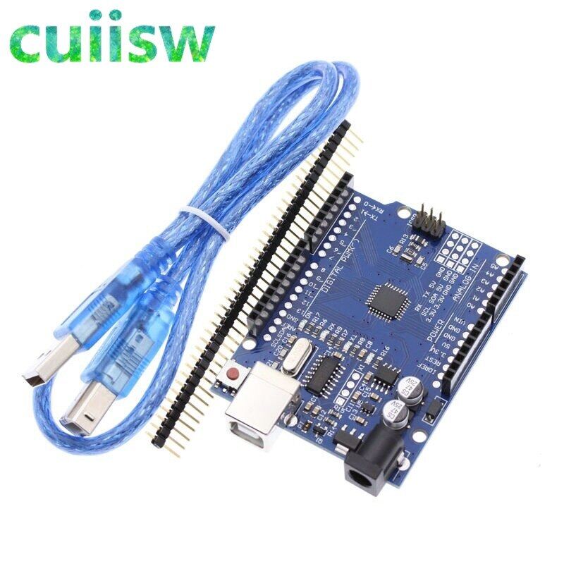 1pcs uno r3 uno board uno r3 ch340g+mega328p chip 16mhz for arduino uno r3 development board+usb cable