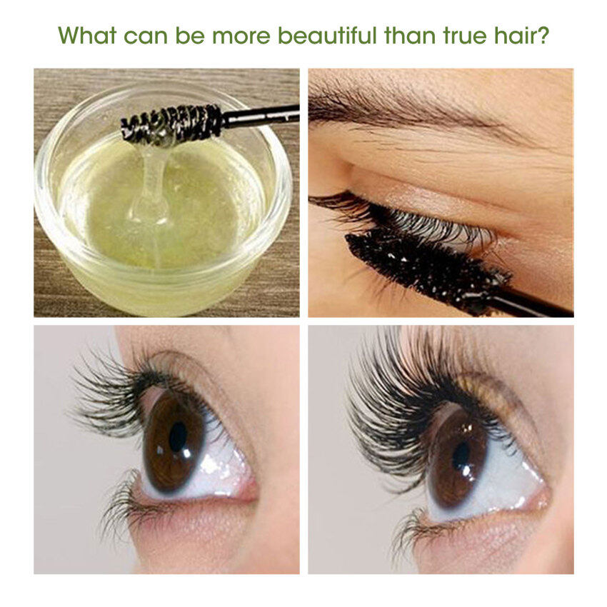 Natural Castor Oil Eyelashes Eyebrow Hair Growth Essential Oil ป้องกัน