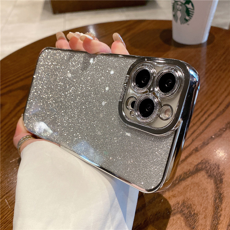 Zeallion Ốp Điện Thoại Trong Suốt Lấp Lánh Dành Cho [Apple iPhone 13 12 11 Mini Pro X XR XS Max 7 8 6 Plus SE 2020] Ốp Bảo Vệ Mềm