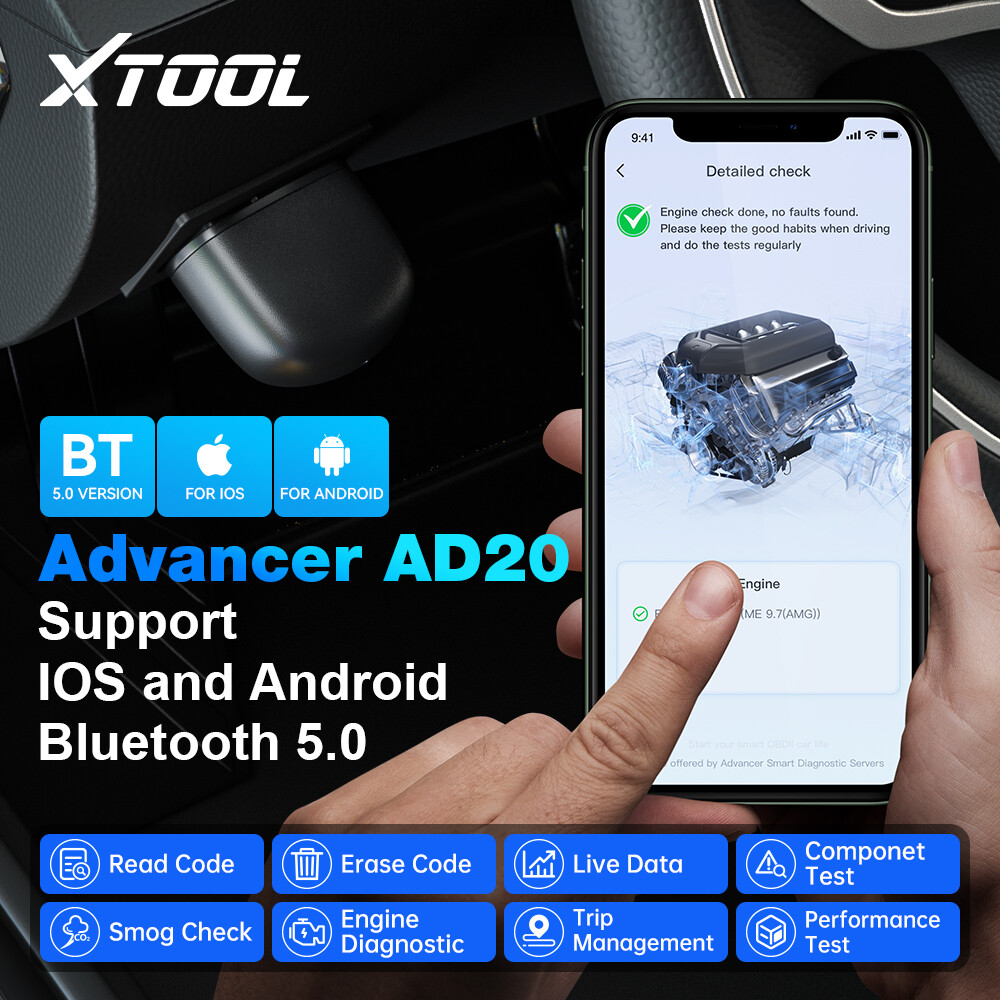 2023 mới nhất xtool ad20 advancer OBD2 máy quét Đầu đọc mã động cơ xe hơi thiết bị chẩn đoán Android /IOS tốt hơn so với ELM327/AD10 cập nhật