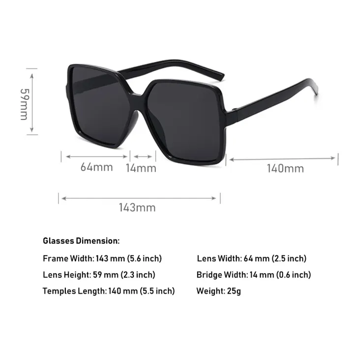 sunglasses frame width