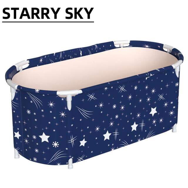 120CM Folding Large Bathtub Household Bath Barrel Double Foldable Bath