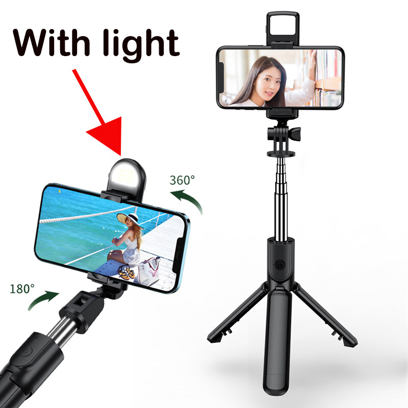 Bluetooth Selfie Stick With Light Selfie Stick Monopod Tripod Remote