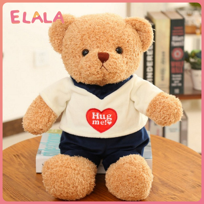 【ELALA】Valentine's Day Gift Sweater Bear Plush Toy Teddy Bear Doll Bow Tie Teddy Bear 30cm 40cm 50cm
