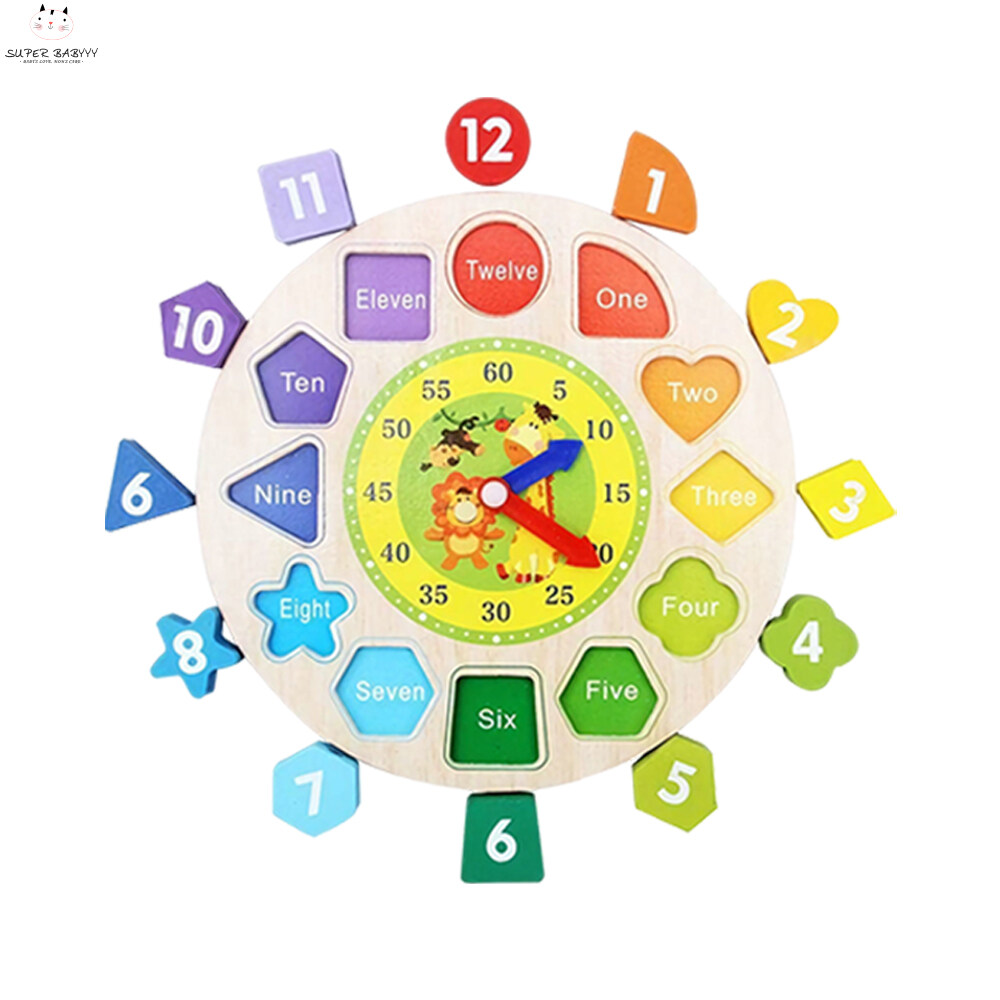 SBY Wooden Block Clock Digital Pairing Alarm Clock Educational