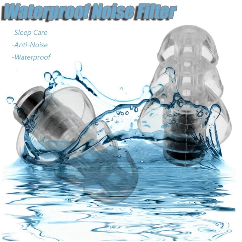 Sleep Care Noise Reduction Waterproof Earbud Silicone Protective Ear Swimming Noise Filter Ear Protector Earplugs Earmuffs