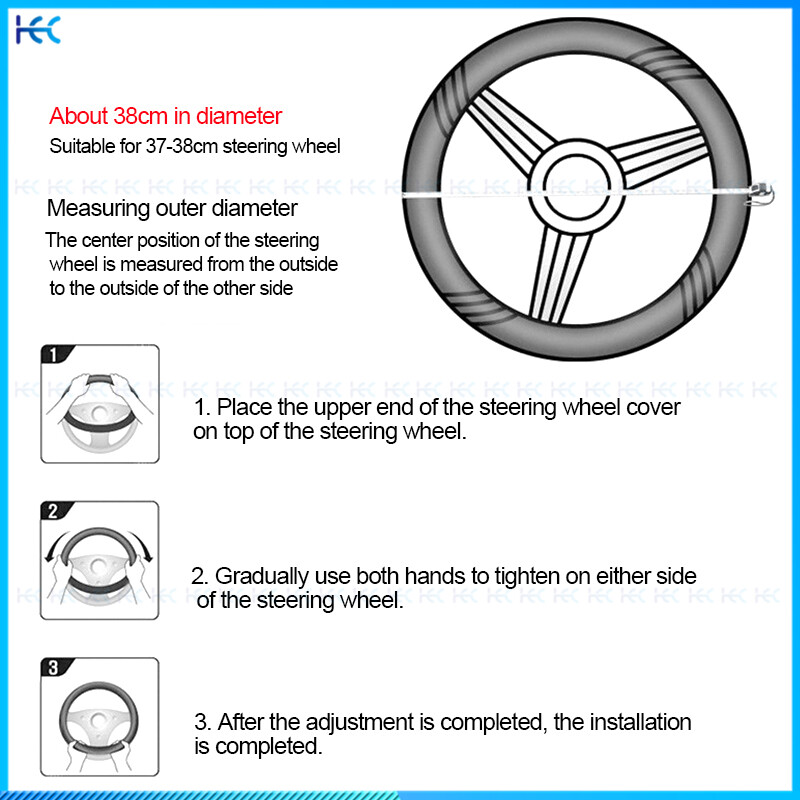 Universal High-Grade Leather Car Steering Wheel Cover Automobile