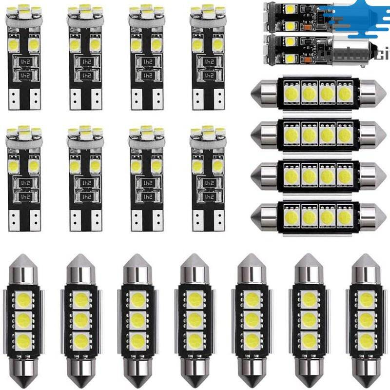 21pcs Car LED Interior Light Kit Dome Decoding Lamp Reading Light Bulbs