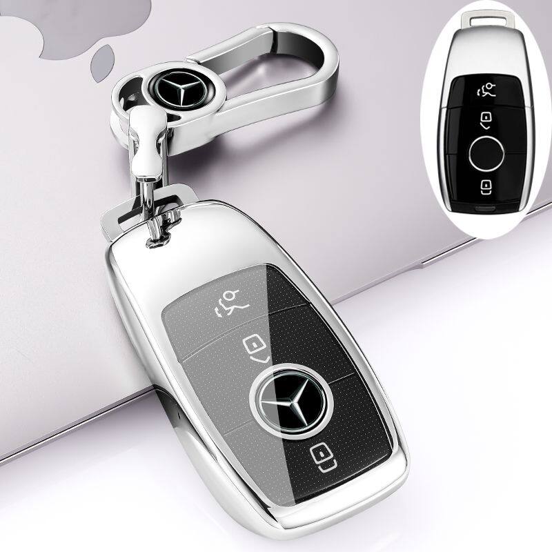 borongwell Car Smart Remote Protection Key Shell Case keyfob cover set For Mercedes Benz AMG 2016 2017 E Class W213 E200L E260 E300L E320L A