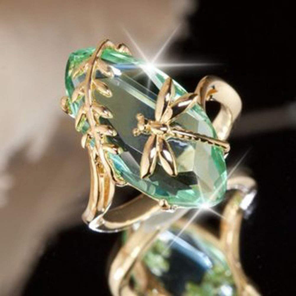 Xmas Gifts Fashion Jewelry Peridot Green Topaz Gems Silver Wedding Rings SZ 6-10