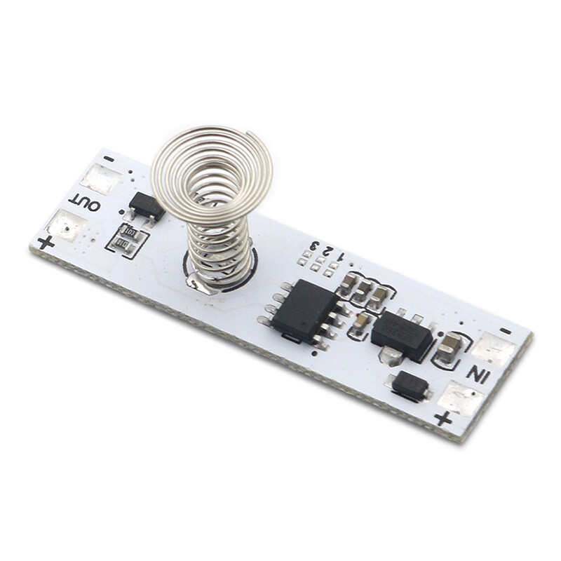 DC 12V Cảm Biến Cảm Ứng Điện Dung Chuyển Đổi Lò Xo Chuyển Đổi LED Dimmer Công Tắc Điều Khiển 9-24V 30W 3A Cho Nhà Thông Minh Dải Đèn LED