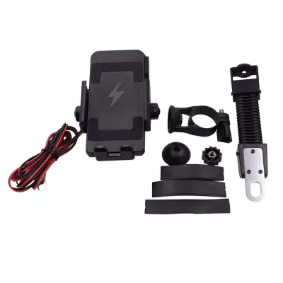 Motorcycle Phone Holder Wireless Waterproof Shock-proof Charger Cycling Mount for Smartphones Fast Charging Moto Accessories