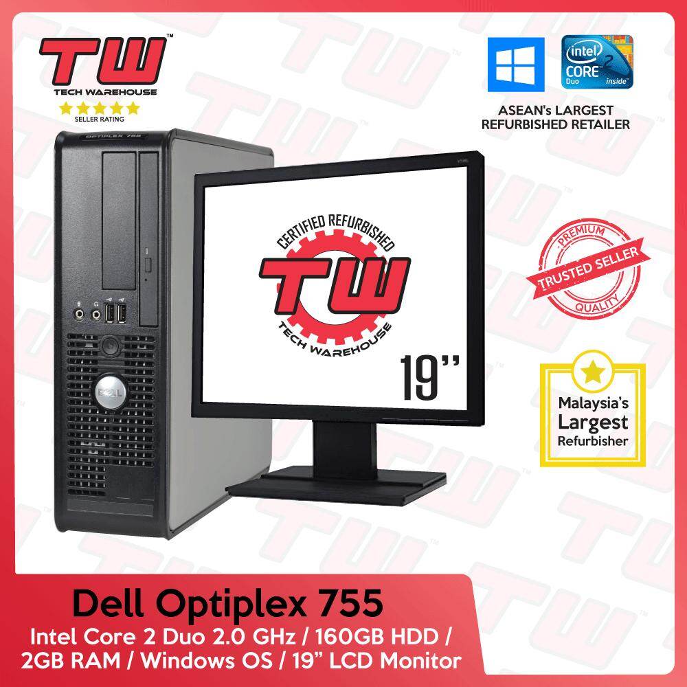 Dell Optiplex 755 C2d 2 0 2gb Ram 160gb Hdd Windows Os Desktop Pc 3 Month Warranty Factory Refurbished Lazada