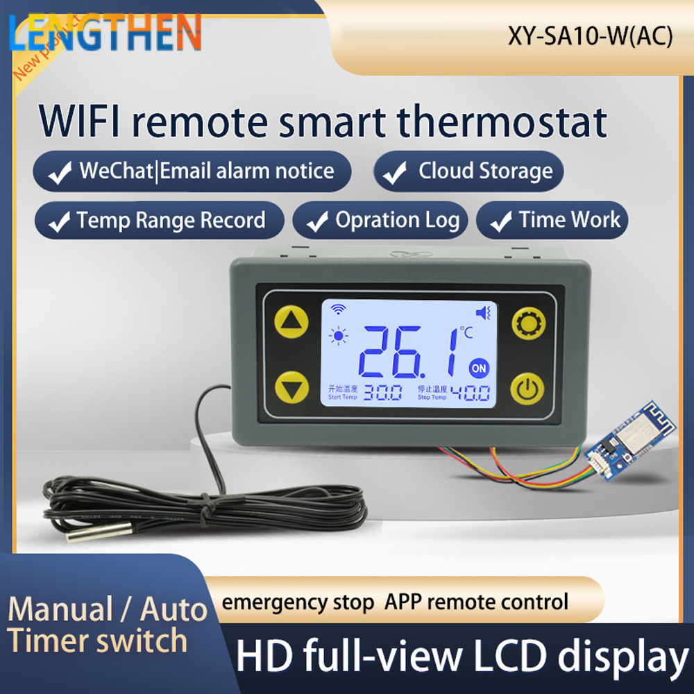 FocusAi  Digital Temperature Controller Thermostat Heating and Cooling for Homebrewing Fermenter Incubator Greenhouse