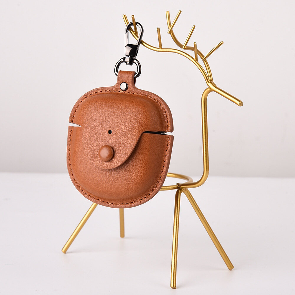 Solid Color Simple Soft Shockproof Leather Earphone Protective Case for Bose QuietComfort Earbuds II Headphone Protective Case