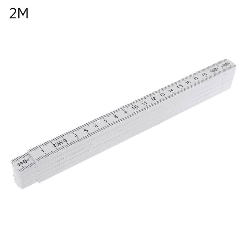 1M 2M 10-parts Folding Carpenters Ruler Lightweight Compact Measuring Stick Slide Fold Up for Woodworking