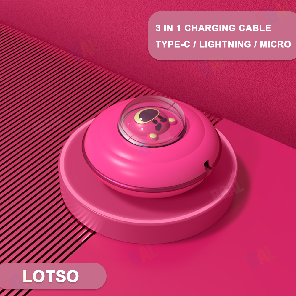 100% authentic disney cable fast charging 2.4a lightning cable adjustable 3 in 1 charging cables micro usb type-c 1.2 meter for all smart devices tsum tsum dtm1