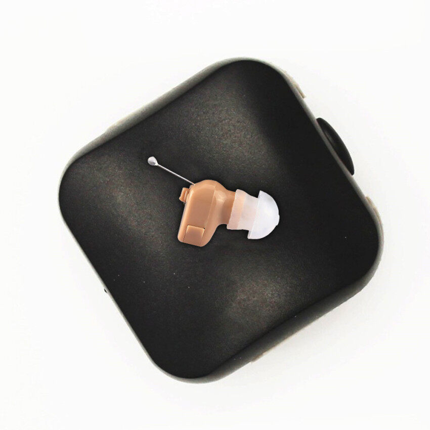 Bộ khuếch đại âm thanh máy trợ thính vô hình mini hỗ trợ giọng nói nhỏ chăm sóc tai thích hợp làm quà tặng cho người già - INTL
