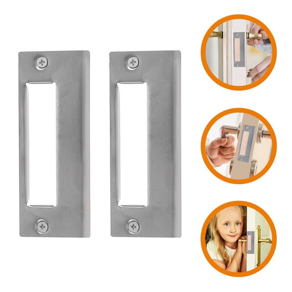 Stock】2pcs Deadbolt Strike Plates Door Hole Cover