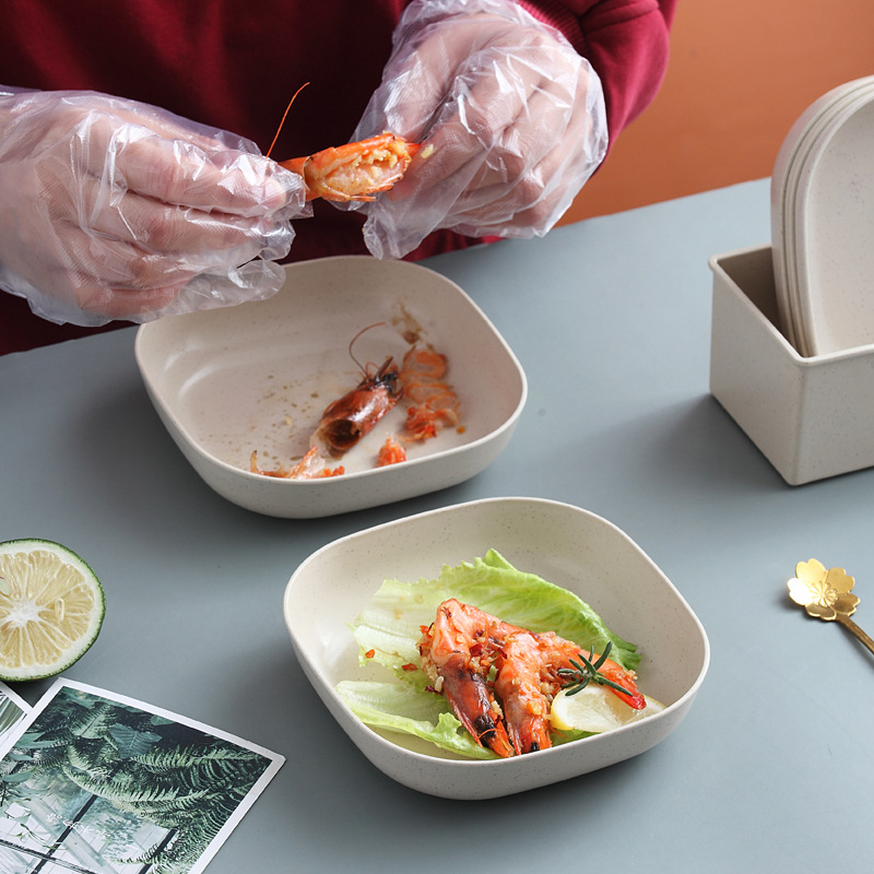 [88 Hometore】đĩa Ăn Gia Đình Bộ Đồ Ăn Bắc Âu Đĩa Để Đồ Ăn Vặt Đồ Ăn Nhẹ Khay Nhựa Bàn Ăn Bộ Thìa Dĩa