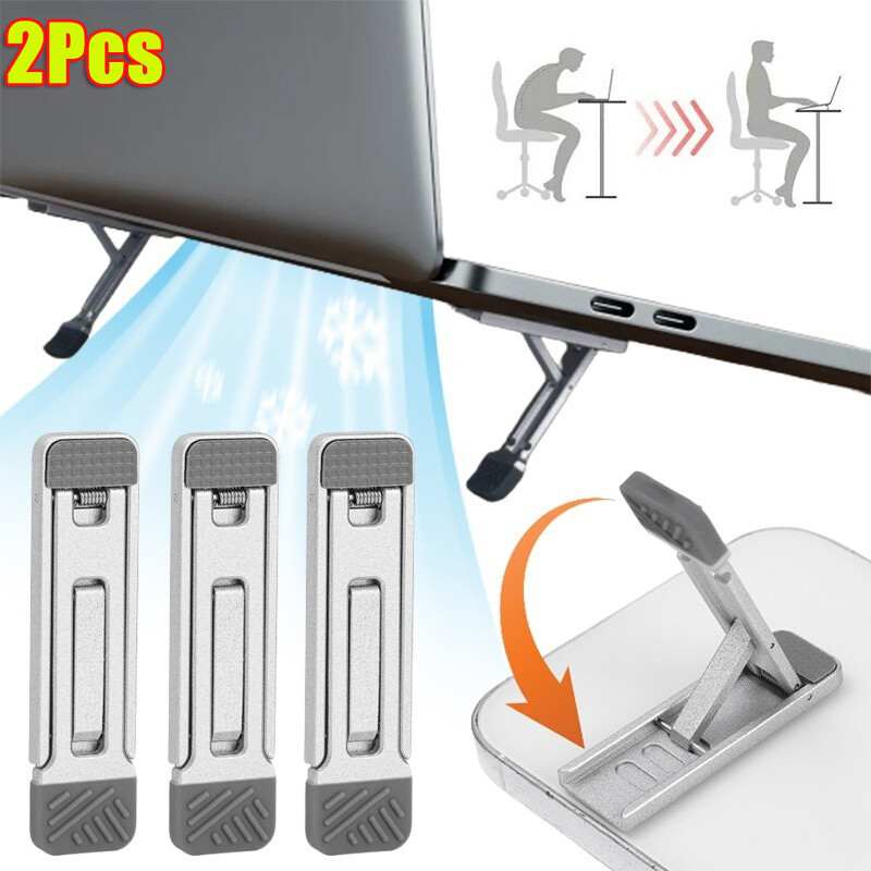 Universal Ultra-thin Foldable Mobile Phone Computer Holder Stand Invisible Portable Adjustable Bracket Desktop Laptop Tilting Notebook Phone Holder