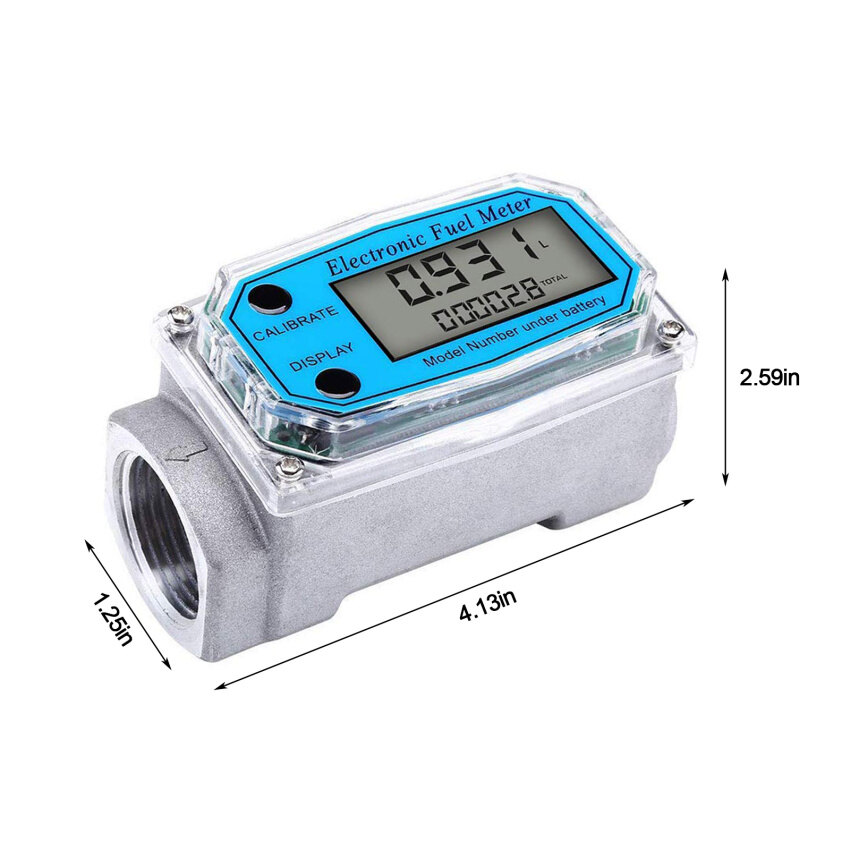 Kỹ thuật số nhiên liệu đồng hồ đo lưu lượng xe xăng Đồng hồ đo lưu lượng nước Bộ đếm mét nhiên liệu cảm biến lưu lượng chỉ số điều khiển