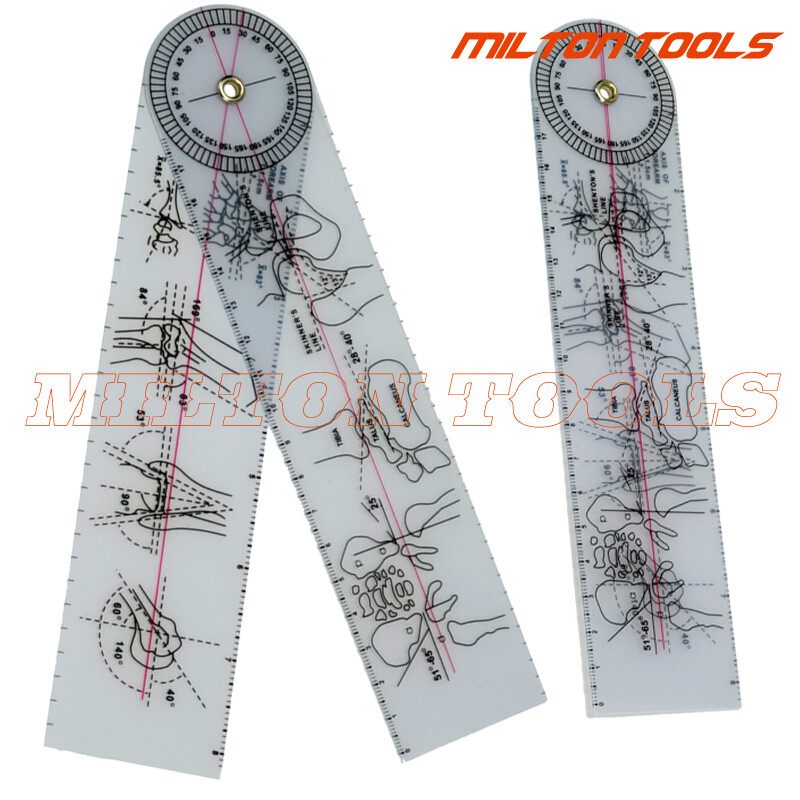8Inch Goniometer Angle Ruler Rule Joint Orthopedics Tool Instruments Plastic Protractor
