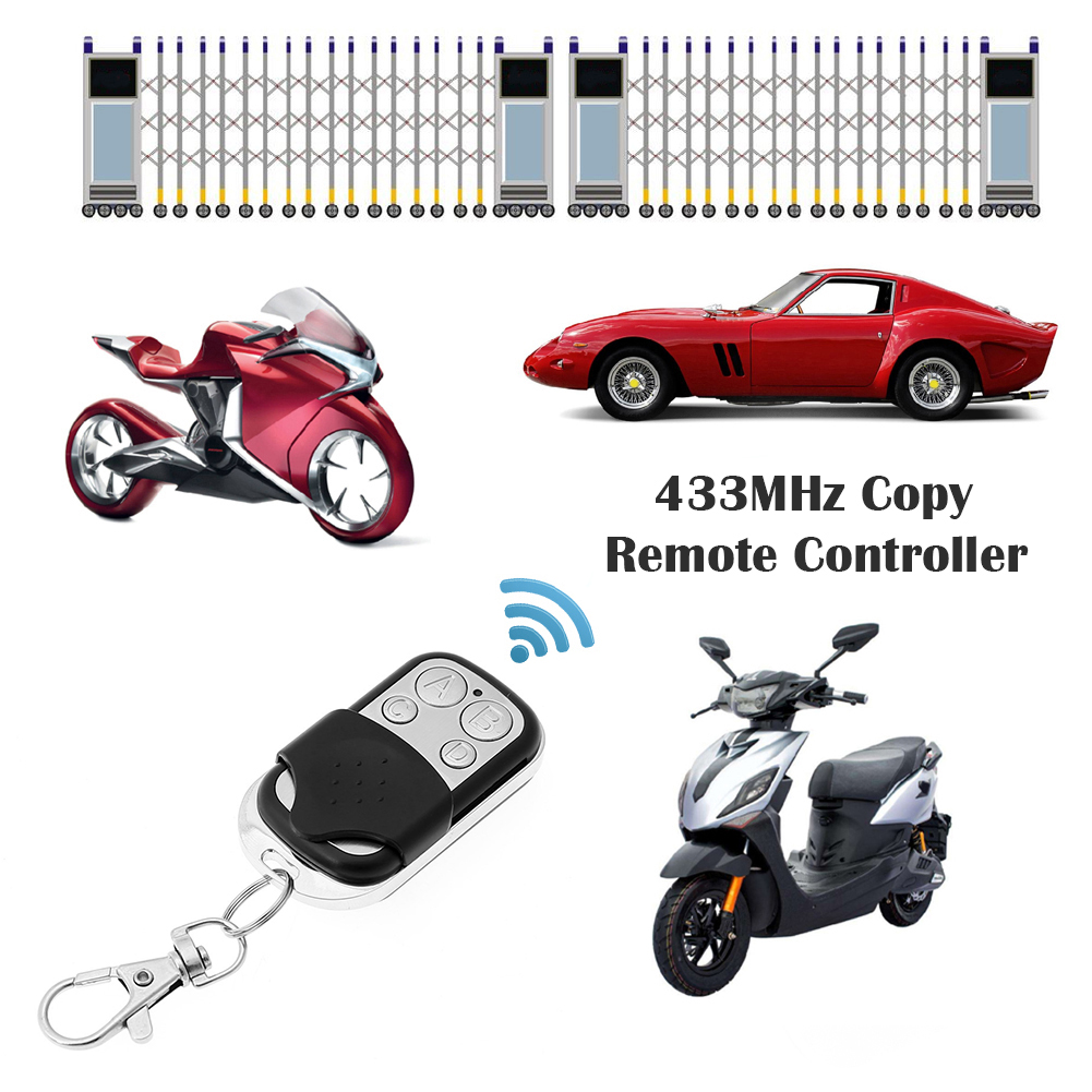 2 Cái/3 Cái 433MHz 4CH Xe Key Cửa Nhà Để Xe Mở Cửa Thiết Bị Sao Chép Điều Khiển Từ Xa Phụ Kiện An Ninh