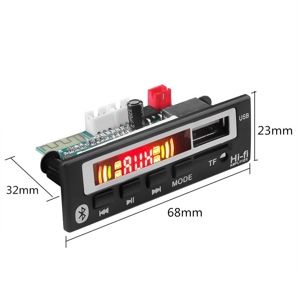 Wireless Bluetooth 5.0 MP3 Player Decoder Board DC 12V MP3 WAV WMA FLAC APE Colorful LCD Screen Display Car Audio USB TF FM Radio Module With Remote Control