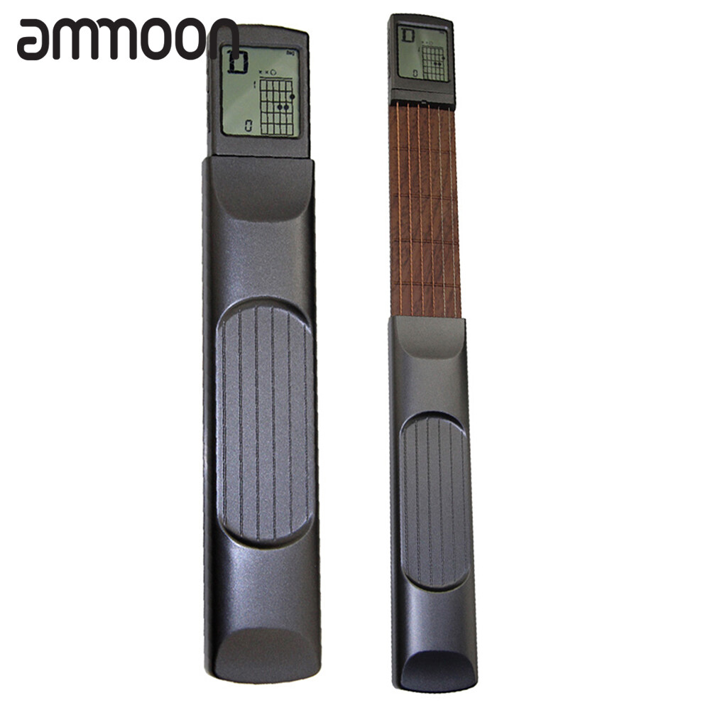 SOLO Electronic Screen Guitar Chord Trainer Pocket Model Wooden Exercise Guitar Trainer Pocket Guitar