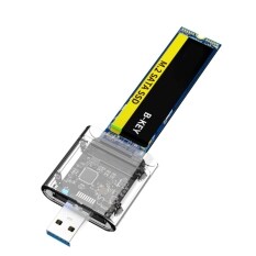 Hộp Đựng Ổ Cứng M.2 Trong Suốt Hộp SSD USB3.0 Gen1 PCIE SATA 5Gbps Hộp Lưu Trữ Ổ Cứng Tốc Độ Cao Hộp Đựng Ổ Cứng USB3.0