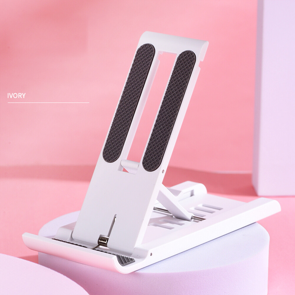Folding Phone Holder Portable Adjustable Angle Desktop Tablet Bracket Multi-functional Hollowed Desk Stand