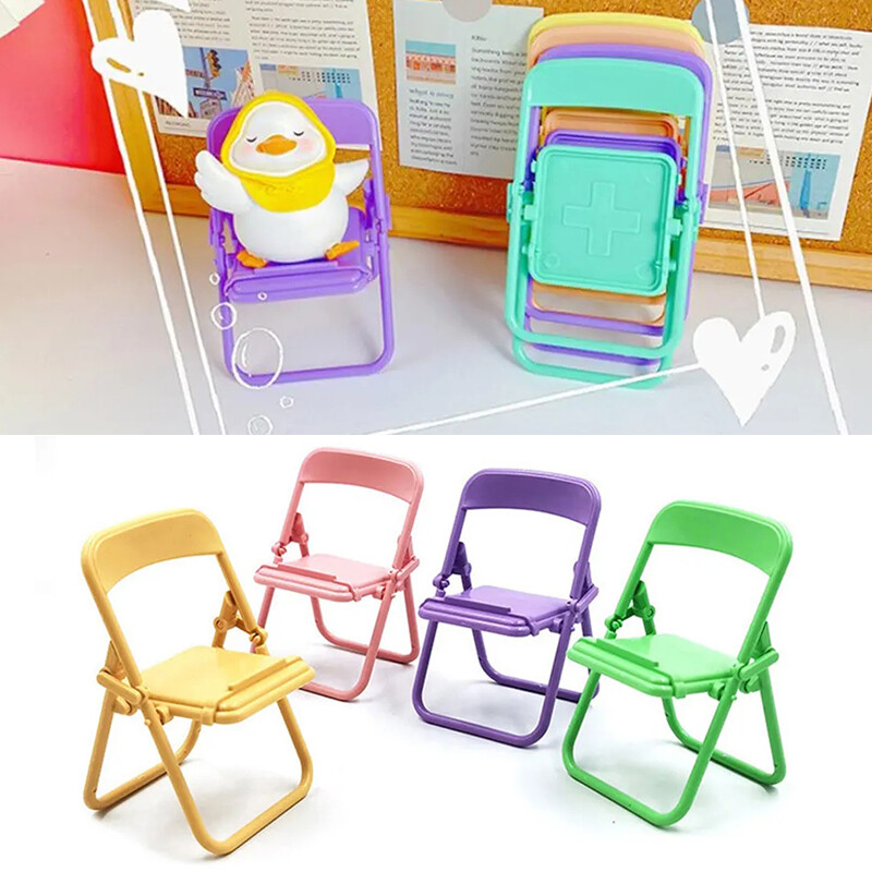 【YIDEA HONGKONG】Cute Little Chair Mobile Phone Holder Desk Foldable Phone Stand