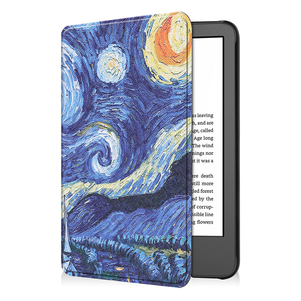 Waterproof E-book Reader Shell PU Leather Hard PC Painted E-book Reader Cover Shell Auto Sleep Replacement for Amazon All-new Kindle 2022