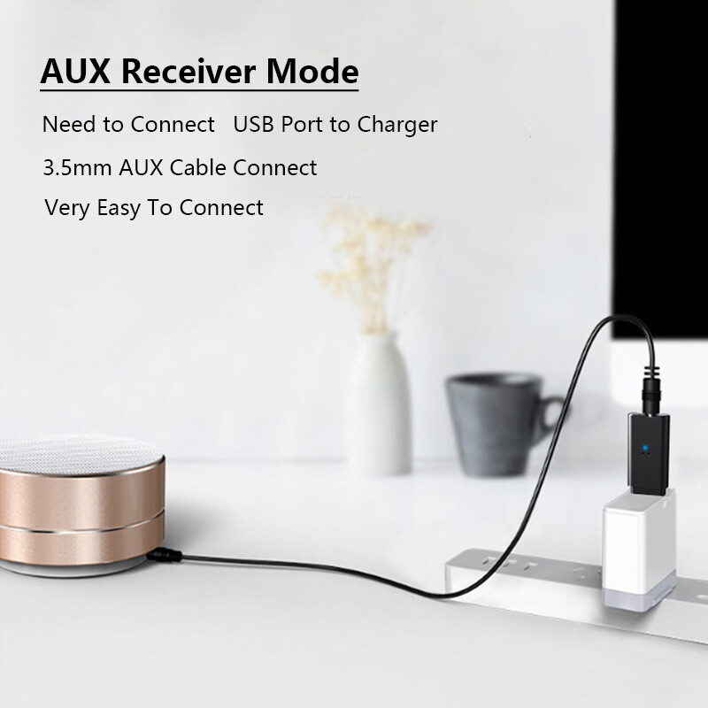 DISOUR Bộ Thu Âm Thanh Stereo USB Bluetooth 5.0 Bộ Chuyển Đổi Bluetooth Rảnh Tay Không Dây Dongle Cho Loa Cho Iphone Xe Hơi