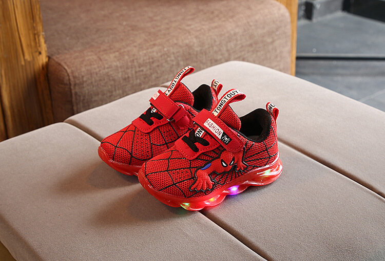 [Ready Stock] New LED Light Shoes That Boy LED Light-up Sneakers Baby School Shoes Children's Cartoon Sneakers Boys and Girls Running Shoes 1-6 Years Old