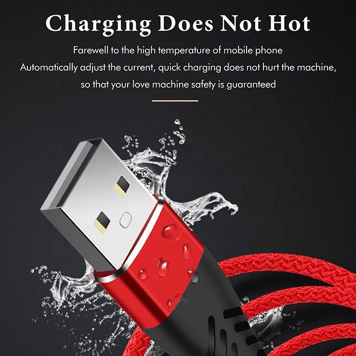 【100CM】Rtuyery 2.4A Fast High Charging Sync Charger Android Cable Micro Usb / Type C / Lightning IOS Nylon Braided USB Fast Charging Cable Usb Cable