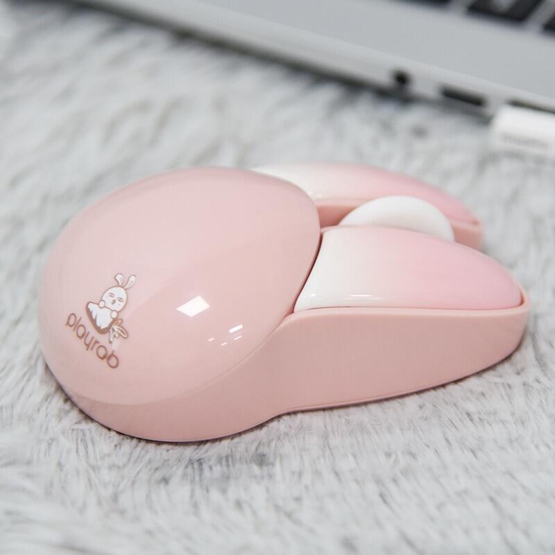 JOMAA mouse for laptop Wireless mouse Kawaii mouse Cute 2.4G Wireless Mouse for Computer Laptop Notebook Rabbit Candy Color Wireless Mouse for Ofiice Home Gift Girls
