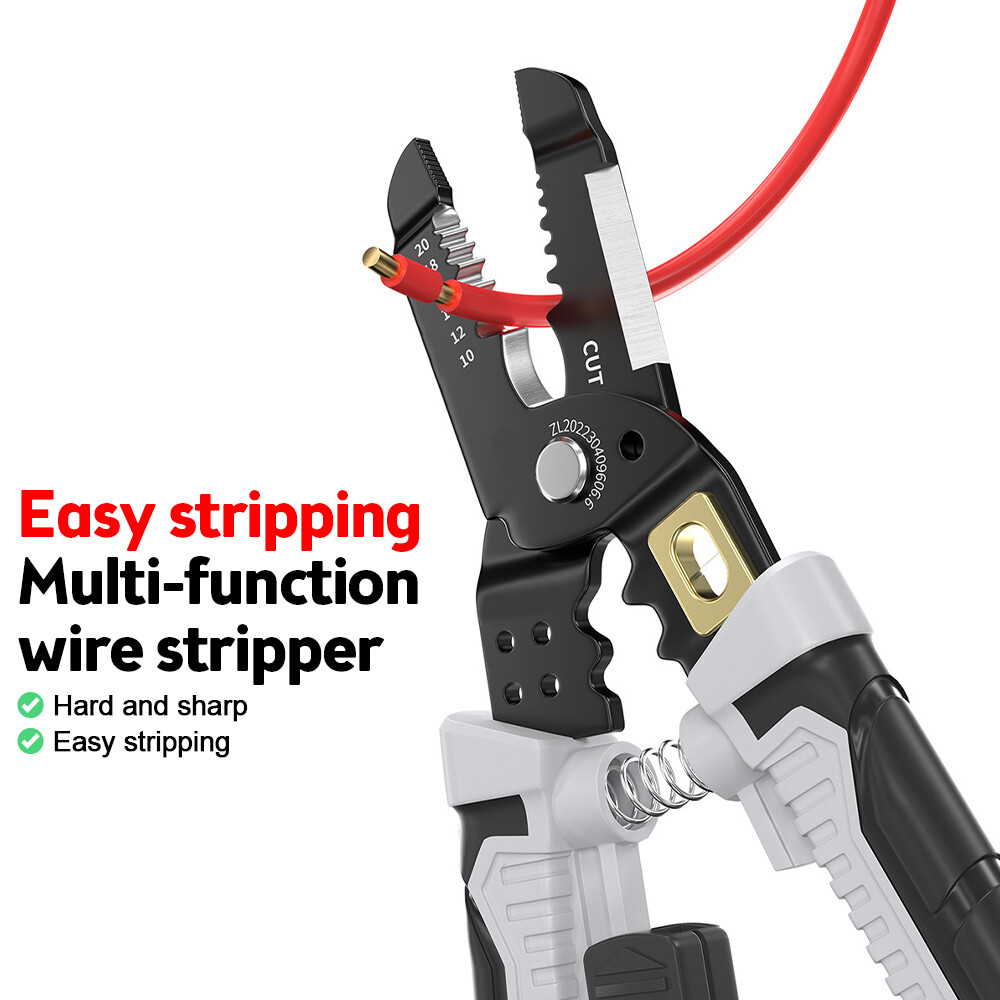 Diyiot Wire Cutter Wire Stripper Heavy Duty Automatic Wire Stripper Tool for Solid and Stranded Electrical Wire