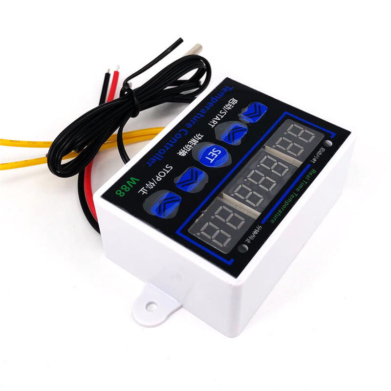 W1411 W88 12V/220V 10A Digital LED Temperature Controller with Sensor Thermostat Control Switch