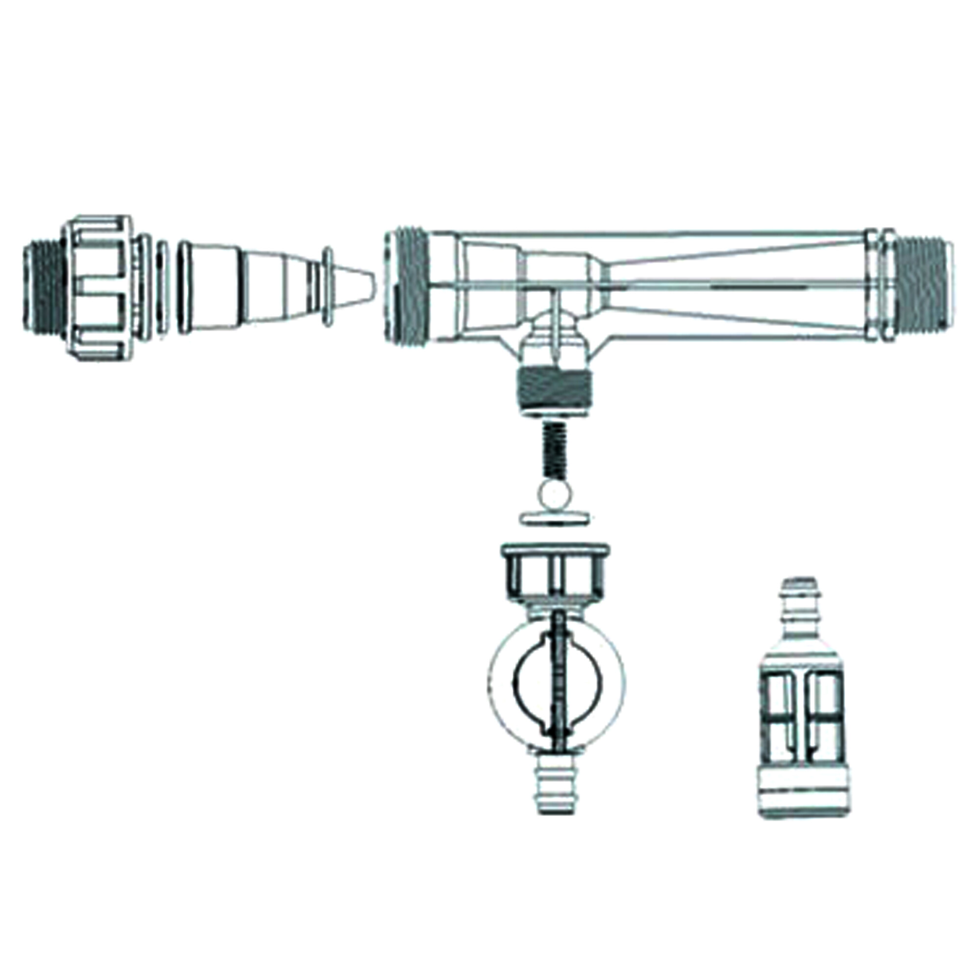 Đầu hút to 1 "/1.5"/2 "đầu đực Venturi thụ tinh Kit Tự động phân bón Injector vòi phun nhỏ giọt thủy lợi phụ kiện