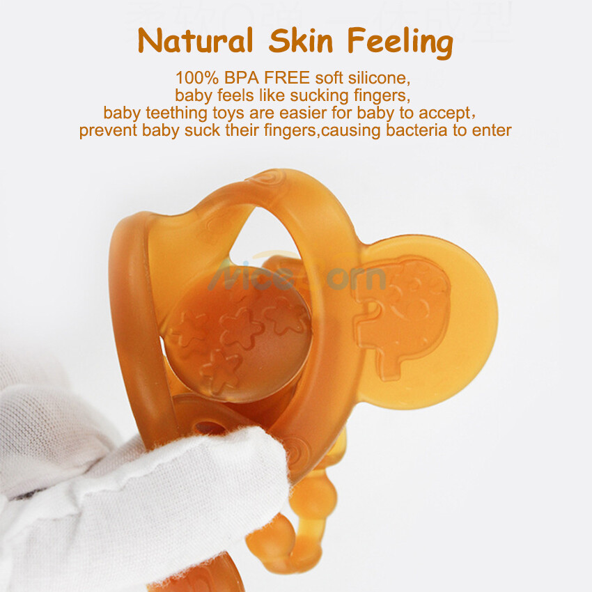 NiceBorn Baby Silicone Teethers  Wristband Teether Newborn Chewing Bite Pacifiers Teethers Smoother Teether Baby Toy BPA Free Toddlers Infant Soother Mini Cute Baby Adjustable Chew Teething Toys for Soothing Sore 3-12 Months Babies