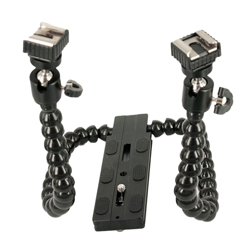 Flexible Arm Support Flip Flash Stand macro stand mount double head