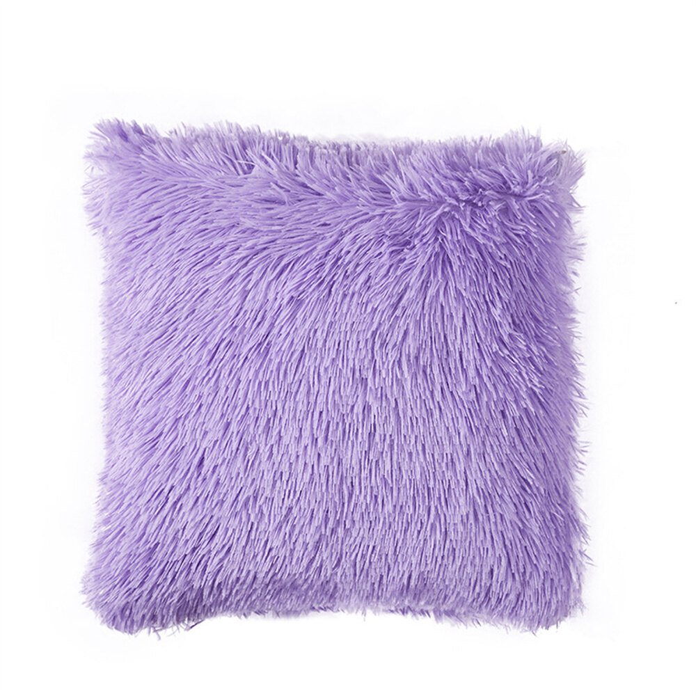 40*40cm Soft Fluffy Cushion Cover Throw Pillow Case Long Plush Home Sofa Decor