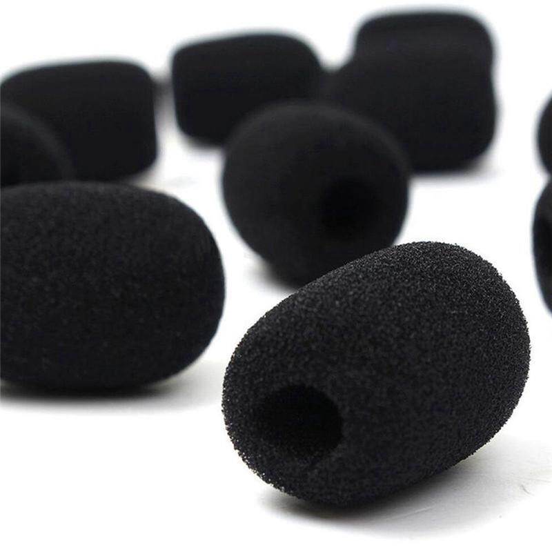 Ministar 5 Miếng Xốp Xốp Bọt Biển Chắn Gió Cho Tai Nghe Micro Bọc Mic Màu Đen