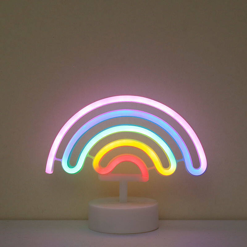 Creative neon rainbow modeling room dormitory bedside computer esports romantic atmosphere led table lamp ins wind