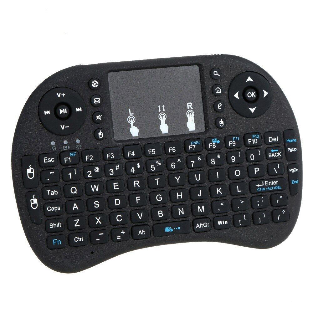 I8 mini wireless keyboard backlit 2.4g air mouse remote touchpad for tv box pc