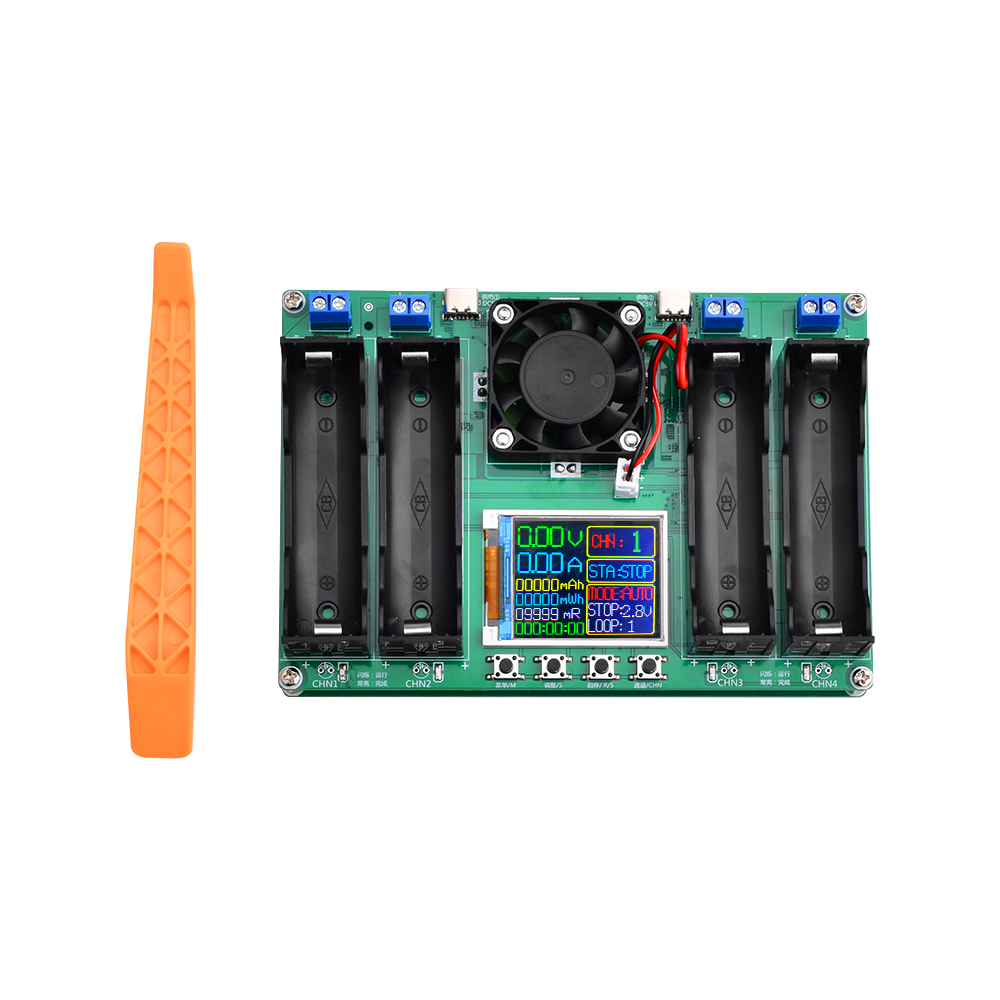 KKmol single channel/4 channels 18650 battery capacity internal resistance detector automatic charge and discharge module Type-c port charge and discharge measurement 1-9 cycles adjustable charge and discharge measurement