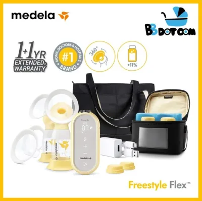 Medela Pump Susu Freestyle Flex Rechargeable Electric Double Breastpump / Breast Pump Complete Set